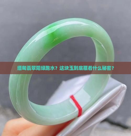 缅甸翡翠阳绿跑水
