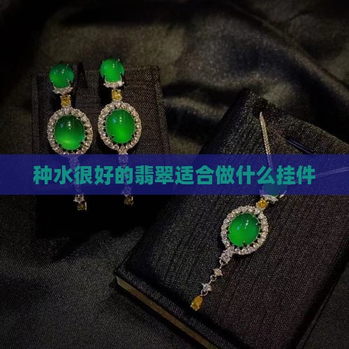 种水很好的翡翠适合做什么挂件