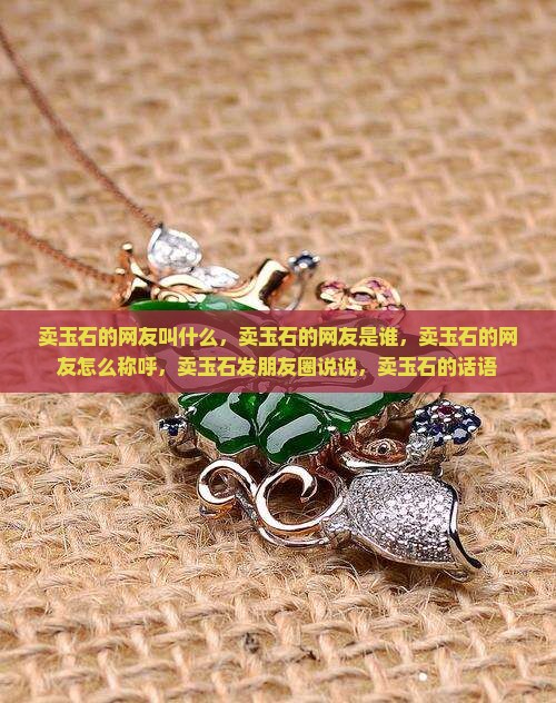 卖玉石的网友