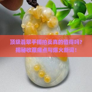 中国顶级翡翠手镯拍卖