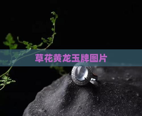 草花黄龙玉牌