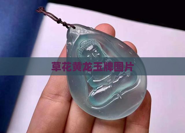 草花黄龙玉牌