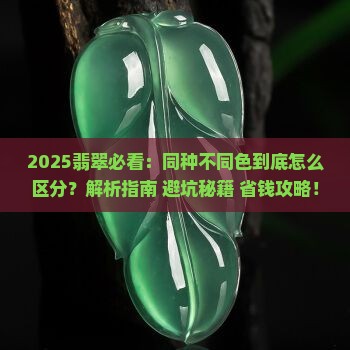 翡翠同种不同色的区别