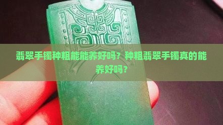 翡翠手镯种粗能能养好吗