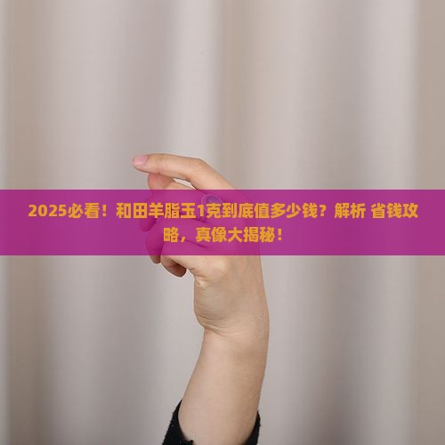1克和田羊脂玉多少钱一个