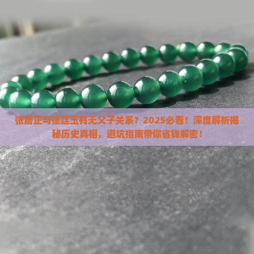 张居正与张廷玉有无父子关系