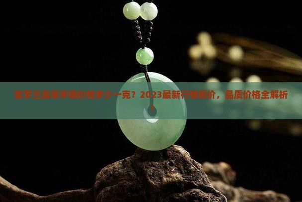 紫罗兰翡翠手镯价格多少一克