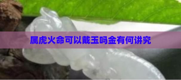 属虎火命可以戴玉吗