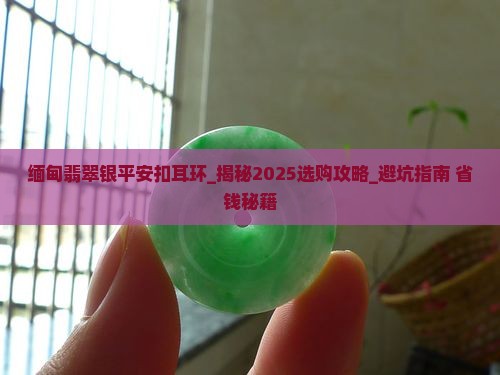 缅甸翡翠银平安扣耳环
