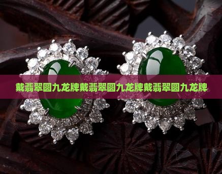 戴翡翠圆九龙牌
