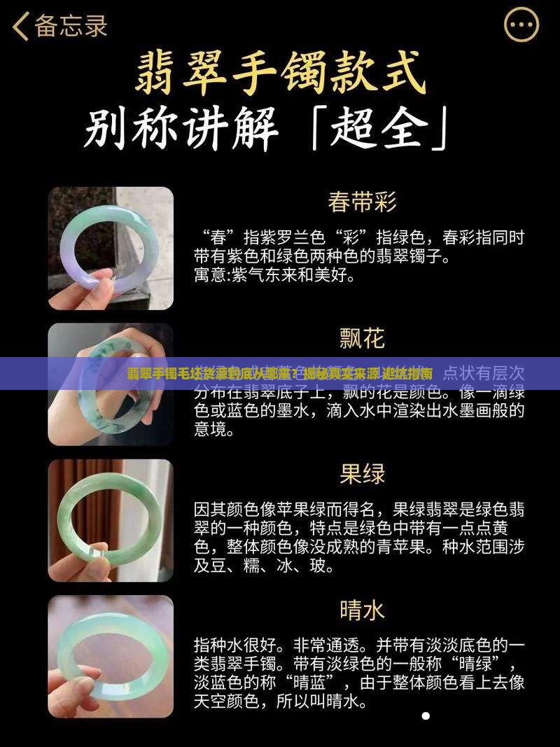 翡翠手镯毛坯货源哪里来的
