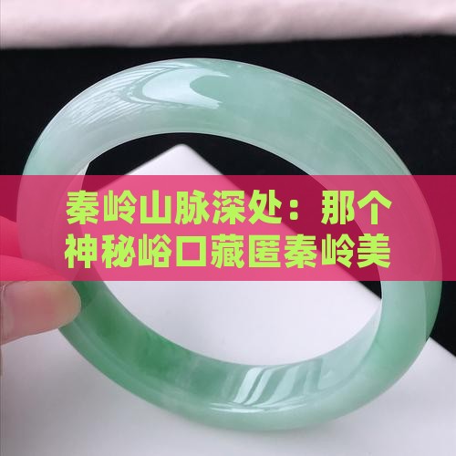 秦岭山脉深处：那个神秘峪口藏匿秦岭美玉