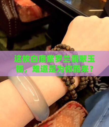 白底紫罗兰翡翠玉镯