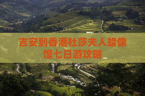 吉安到香港杜莎夫人蜡像馆七日游攻略