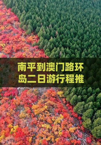 南平到澳门路环岛二日游行程推荐