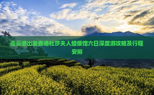 连云港出发香港杜莎夫人蜡像馆六日深度游攻略及行程安排