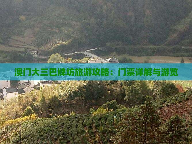 澳门大三巴牌坊旅游攻略：门票详解与游览