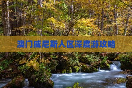 澳门威尼斯人区深度游攻略