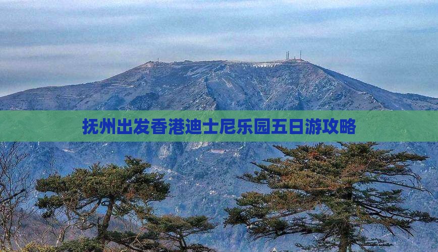 抚州出发香港迪士尼乐园五日游攻略