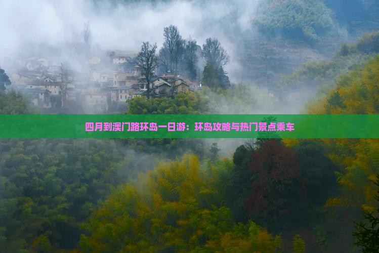 四月到澳门路环岛一日游：环岛攻略与热门景点乘车