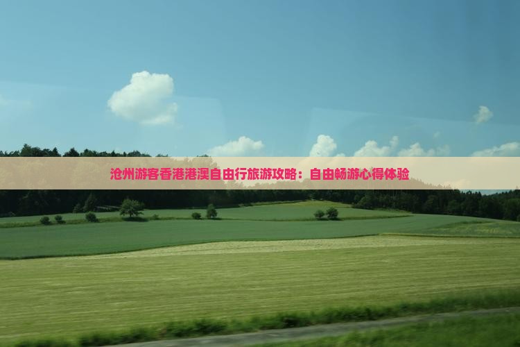 沧州游客香港港澳自由行旅游攻略：自由畅游心得体验
