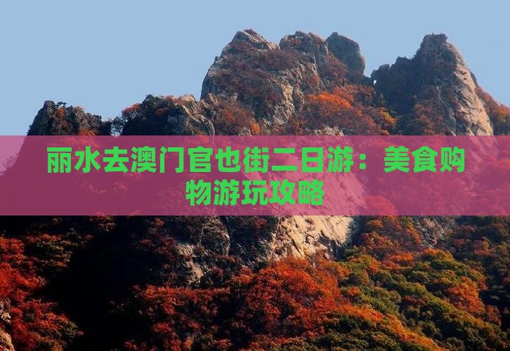 丽水去澳门官也街二日游：美食购物游玩攻略