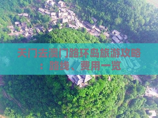 天门去澳门路环岛旅游攻略：路线、费用一览