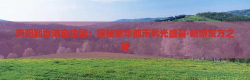 庆阳到香港自由团：探秘繁华都市风光盛宴·畅游东方之珠