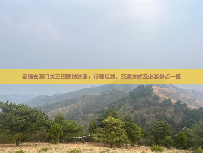 安顺去澳门大三巴牌坊攻略：行程规划、交通方式及必游景点一览