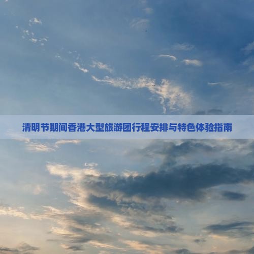 清明节期间香港大型旅游团行程安排与特色体验指南