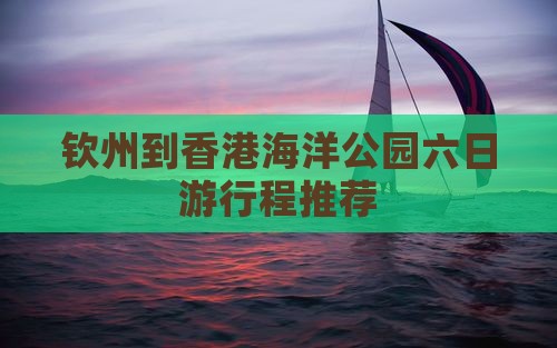钦州到香港海洋公园六日游行程推荐