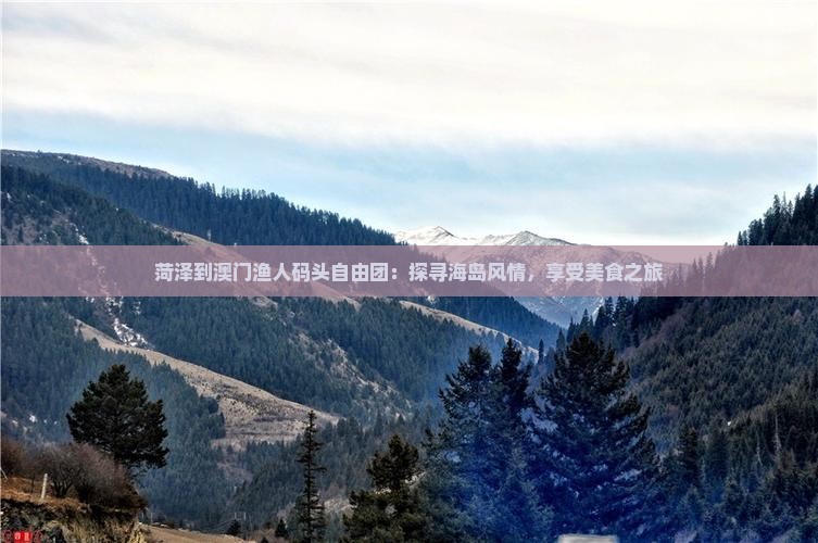 菏泽到澳门渔人码头自由团：探寻海岛风情，享受美食之旅