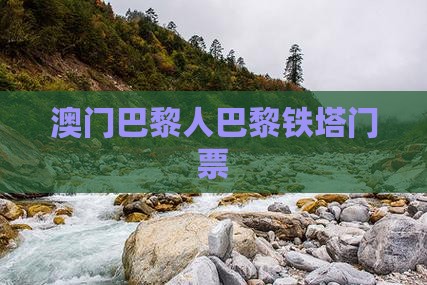澳门巴黎人巴黎铁塔门票