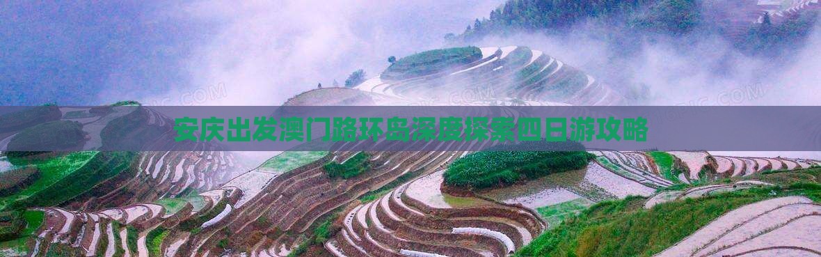 安庆出发澳门路环岛深度探索四日游攻略