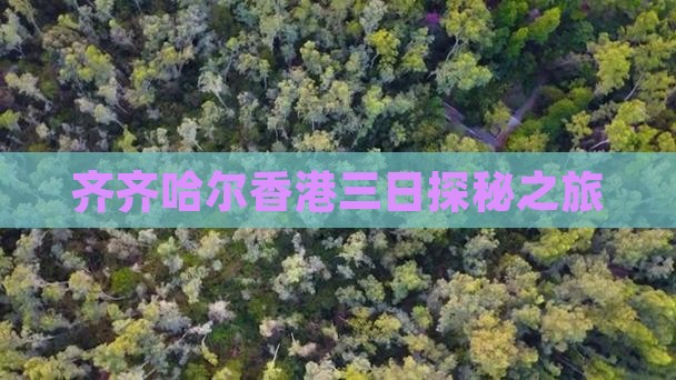齐齐哈尔香港三日探秘之旅
