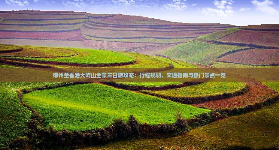 郴州至香港大屿山全景三日游攻略：行程规划、交通指南与热门景点一览