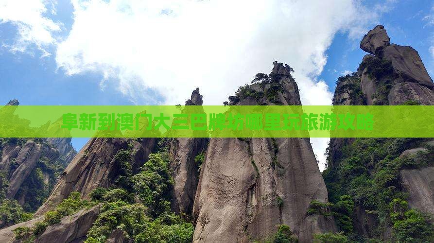 阜新到澳门大三巴牌坊哪里玩旅游攻略