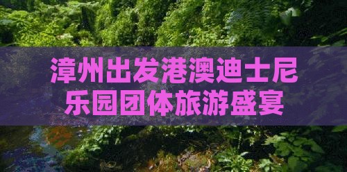 漳州出发港澳迪士尼乐园团体旅游盛宴