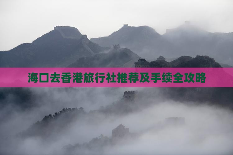 海口去香港旅行社推荐及手续全攻略