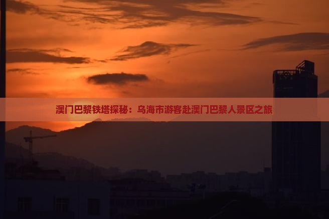 澳门巴黎铁塔探秘：乌海市游客赴澳门巴黎人景区之旅