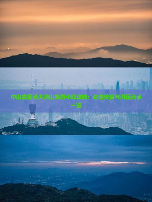 中山去香港大屿山旅游小吃攻略：必尝美食与游玩亮点一览
