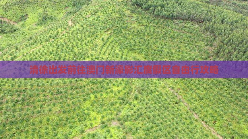清徐出发前往澳门新濠影汇度假区自由行攻略 清徐出发前往澳门新濠影汇度假区自由行攻略