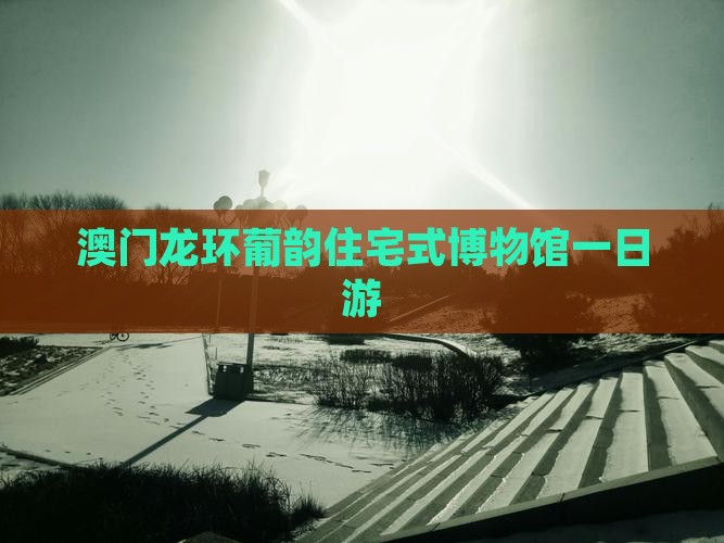 澳门龙环葡韵住宅式博物馆一日游