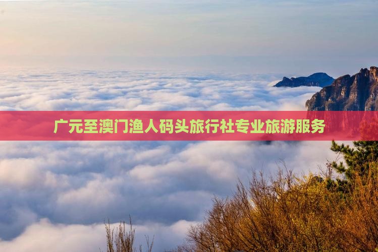 广元至澳门渔人码头旅行社专业旅游服务