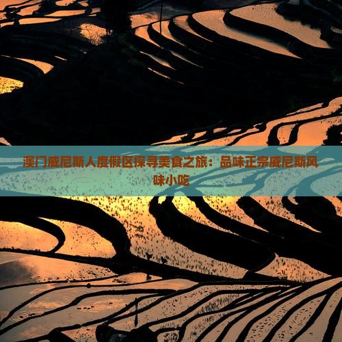澳门威尼斯人度假区探寻美食之旅：品味正宗威尼斯风味小吃