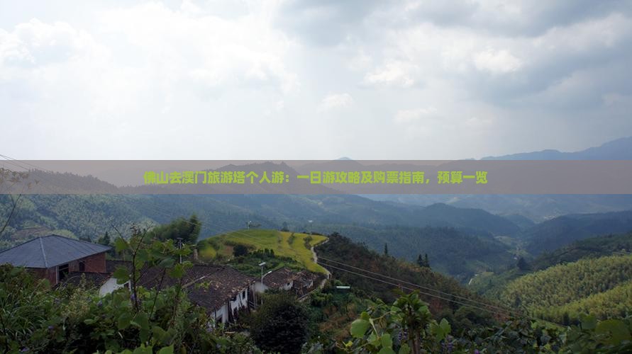 佛山去澳门旅游塔个人游：一日游攻略及购票指南，预算一览