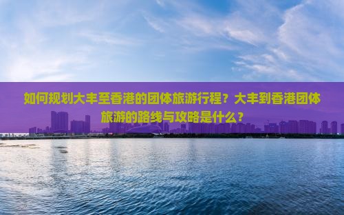 如何规划大丰至香港的团体旅游行程？大丰到香港团体旅游的路线与攻略是什么？