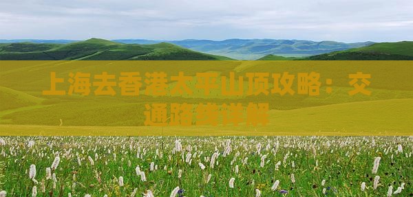 上海去香港太平山顶攻略：交通路线详解