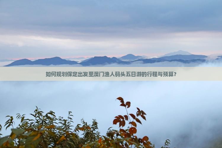 如何规划保定出发至澳门渔人码头五日游的行程与预算？