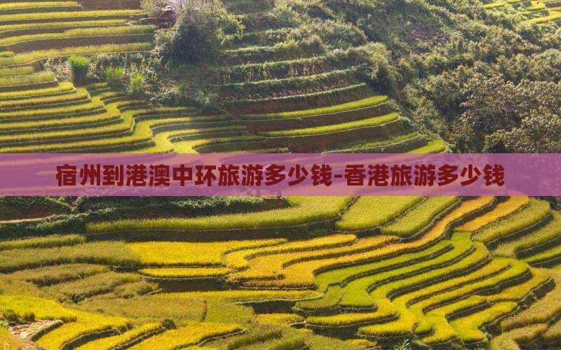 宿州到港澳中环旅游多少钱-香港旅游多少钱
